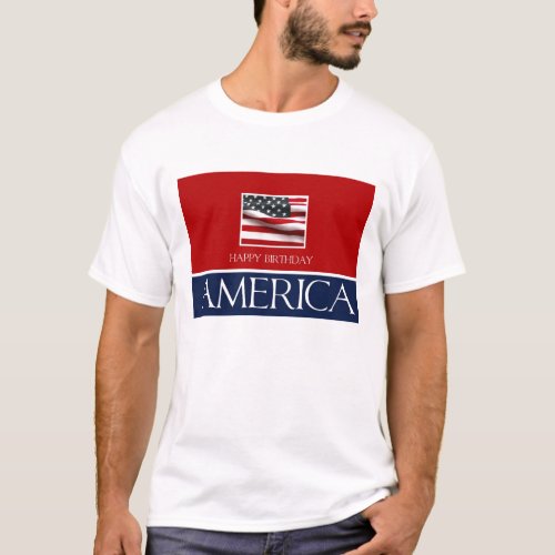 Haopy birthday America 4th July T_Shirt