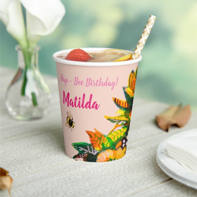 Hap - Bee Birthday Paper Cups (Insitu)