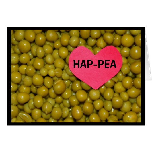 HAP-PEA BIRTHDAY! CARDS (Front Horizontal)
