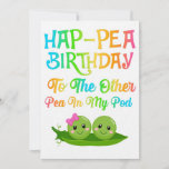 Hap-pea Birthday To The Other Pea In My Pod Save The Date at Zazzle