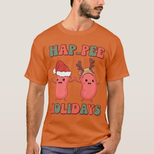 Hap_Pee Holidays Kidneys Xmas Dialysis Tech Christ T_Shirt