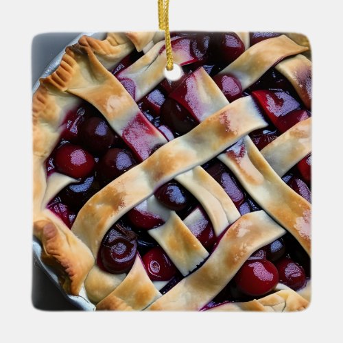 Hap_pie Christmas   Funny Food Pun Ceramic Ornament