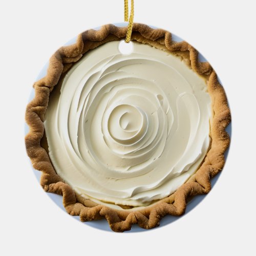 Hap_pie Christmas Sweetie Pie  Funny Food Pun  Ceramic Ornament