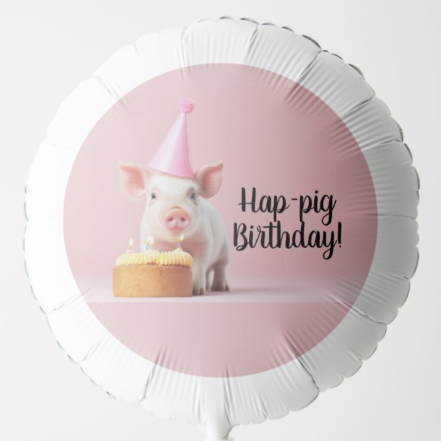 Hap-pig Birthday! Balloon (Front)
