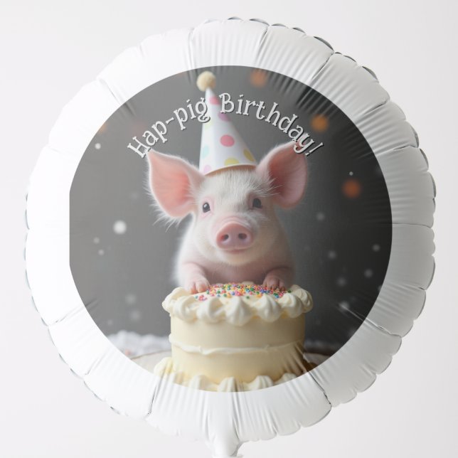 Hap pig Birthday Balloon (Front)