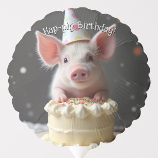 Hap pig Birthday Balloon