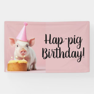 Hap-pig Birthday! Banner