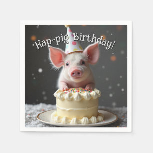 Hap pig Birthday Napkins