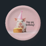 Hap-pig Birthday! Paper Plates<br><div class="desc">Celebrate your favorite people!  This stunning product will let them know how much they are appreciated on their special day!
Zazzle makes it fast and easy to customize designs to make them your own!</div>