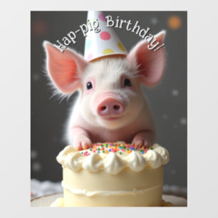 Hap pig Birthday Wall Decal