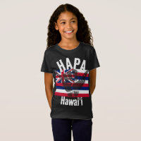 HAPA HAWAII HI Flag TRIBAL SHAKA BG Wht