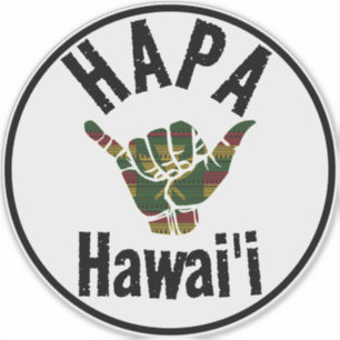 HAPA HAWAII TRIBAL Kānaka Maoli SHAKA Sticker
