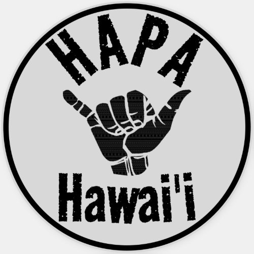 HAPA HAWAII TRIBAL SHAKA STICKER