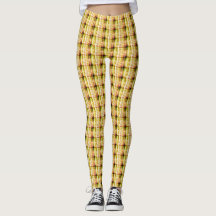 Hapa Plaid Green 1974, Leggings