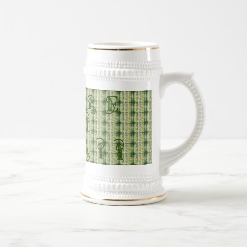 Hapa Plaid Green Beer Stein