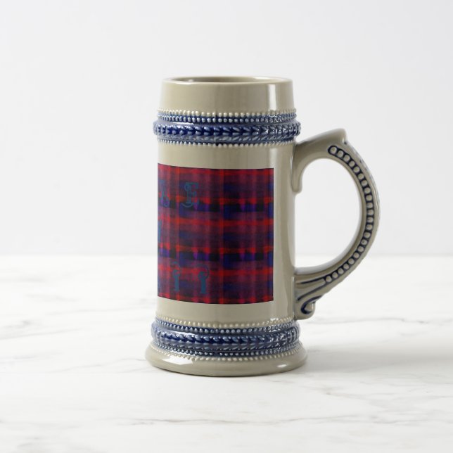 Hapa Plaid Orange, Beer Stein (Right)