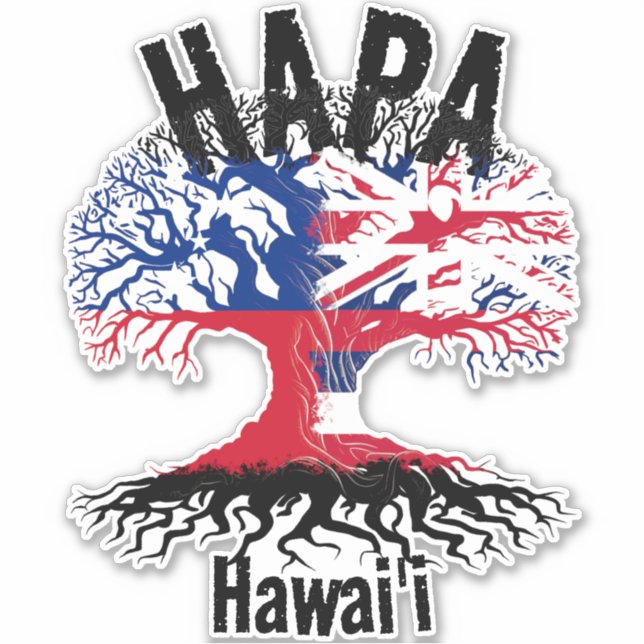 HAPA SAMOA HAWAII ROOTS STICKER (Front)