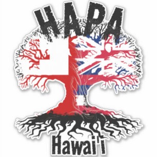 HAPA TONGA HAWAII ROOTS STICKER