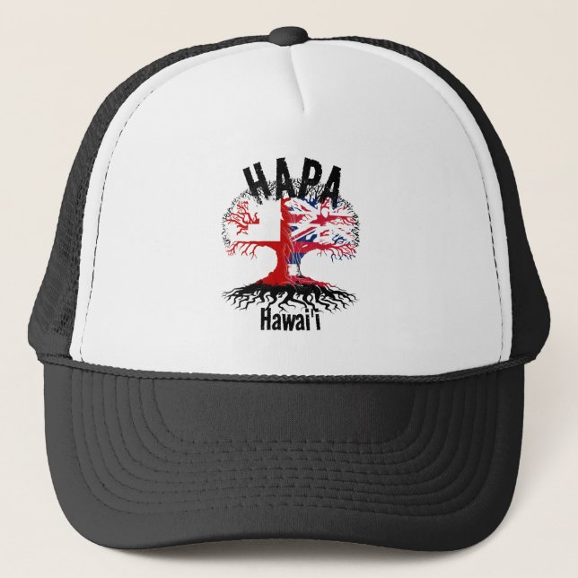 HAPA TONGA HAWAII ROOTS TRUCKER HAT (Front)