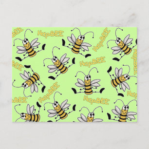 HapBEE Bee Collage Birthday Postcard