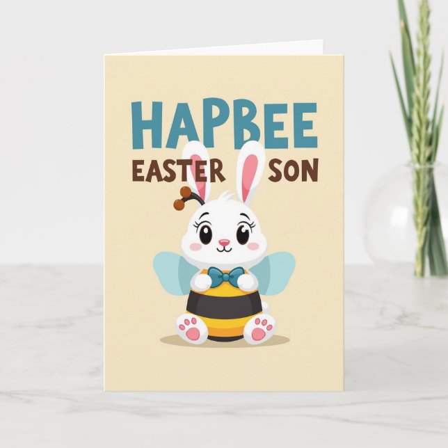 Hapbee Easter Son Greeting Card (Front)