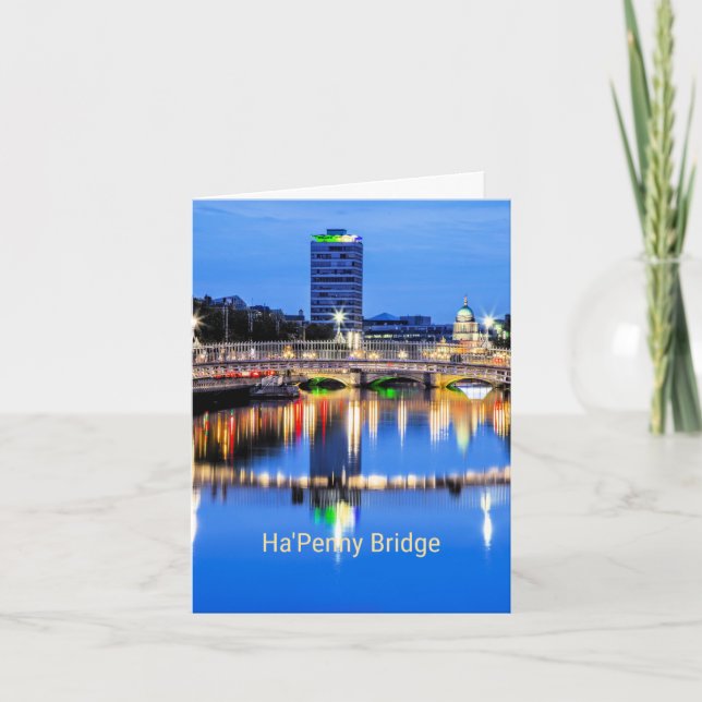 Ha'Penny Bridge, Dublin, Ireland Card (Front)