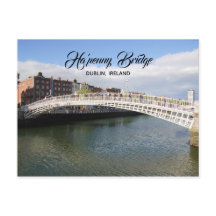Ha'penny Bridge Dublin Ireland Postcard