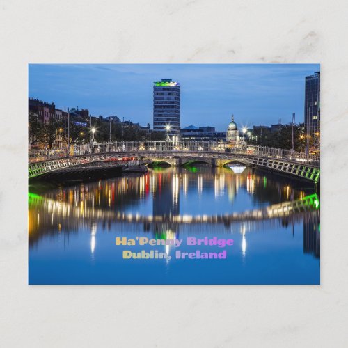 HaPenny Bridge Dublin Ireland Postcard