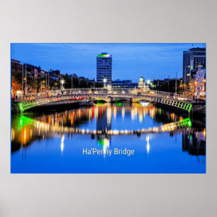 Ha'Penny Bridge, Dublin, Ireland Poster