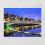 Ha'penny Bridge, Dublin, Ireland scenic photograph Postcard