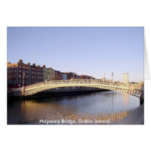 Ha'penny Bridge on River Liffey Dublin Ireland Cards