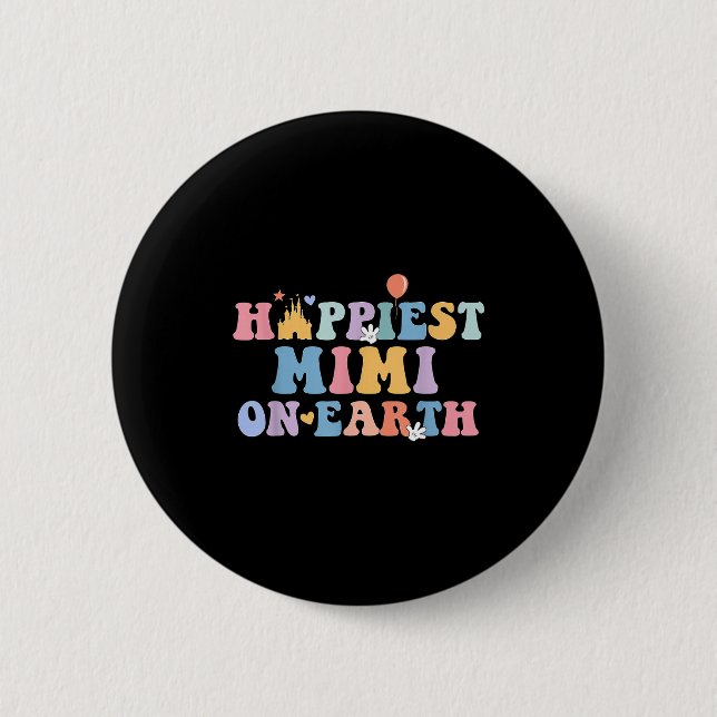 Hapest Mimi On Earth Hapest Grandma Matching Famil Button (Front)