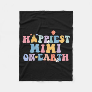 Hapest Mimi On Earth Hapest Grandma Matching Famil Fleece Blanket