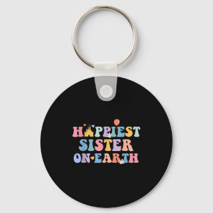 Hapest Sister On Earth, Christmas, Matching Family Keychain