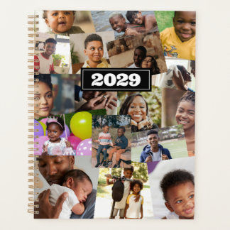 Haphazardly Overlapping Photos Collage Template Planner