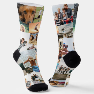 Haphazardly Overlapping Photos Collage Template Socks