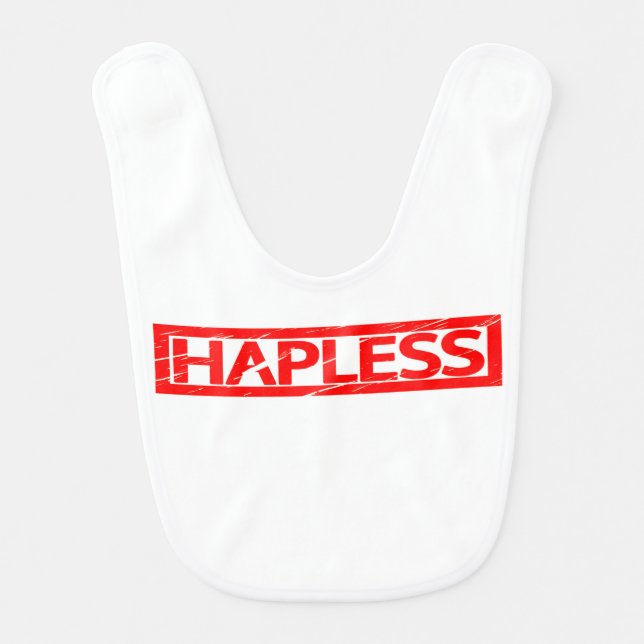 Hapless Stamp Baby Bib (Front)