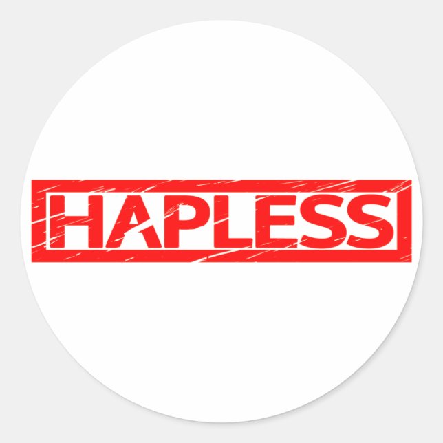 Hapless Stamp Classic Round Sticker (Front)
