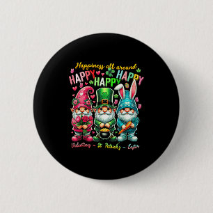 Hapness Allaround Gnome Happy Valentine St Patrick Button