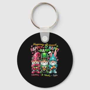 Hapness Allaround Gnome Happy Valentine St Patrick Keychain