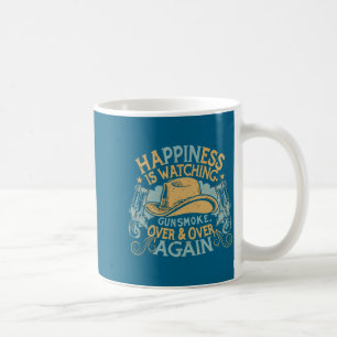 Hapness Is Watching Gunsmoke Funny Cowboy Hat  Coffee Mug