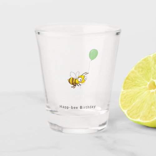 Happ-bee Birthday. Birthday gift Shot Glass