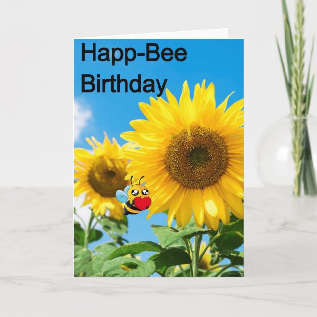 Happ-Bee Birthday Card (Front)