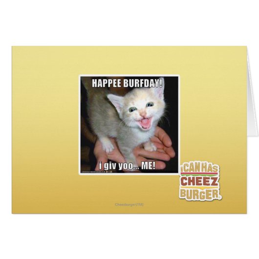 HAPPEE BURFDAY! CARDS (Front Horizontal)
