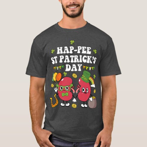 Happee St Patricks Day Kidneys Shamrock Urology Nu T_Shirt