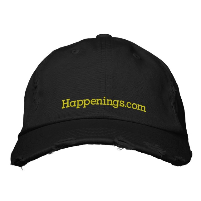 Happenings.com Embroidered Baseball Cap (Front)