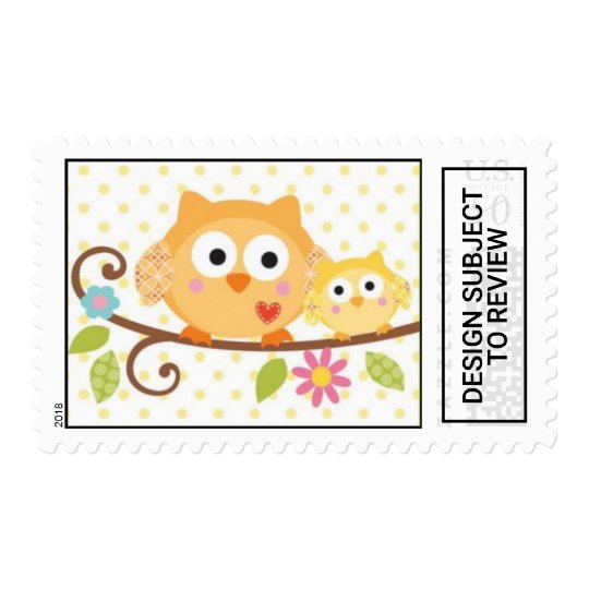 Happi Tree Owl Baby Shower Postage Zazzle Com