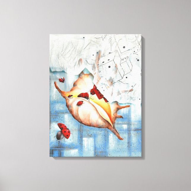 happier canvas print (Front)