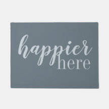 Happier Here | Door Mat