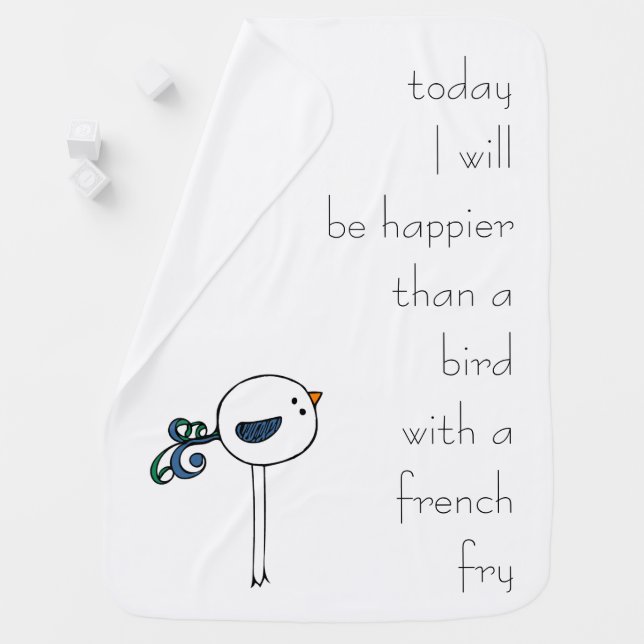 happier than a bird with a french fry baby blanket (In Situ)
